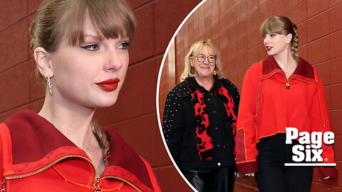 Taylor Swift wears new '87' necklace in honor of Travis Kelce as she arrives at Chiefs vs. Raiders game