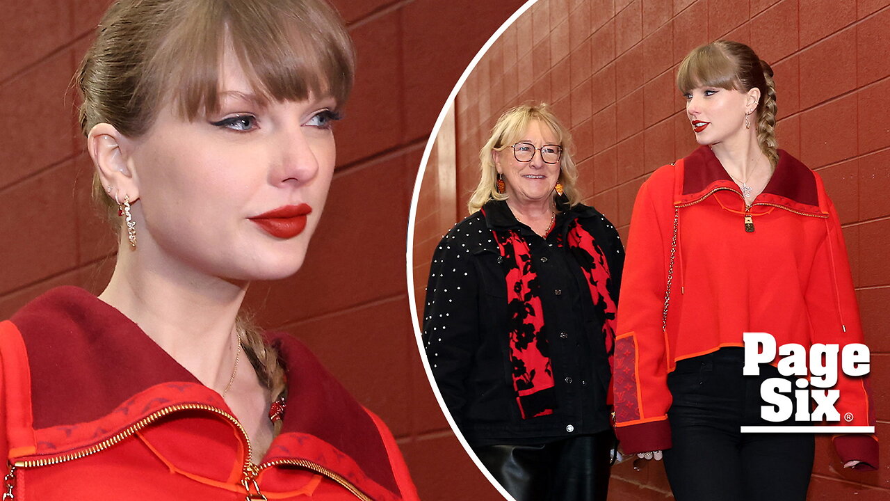 Taylor Swift wears new '87' necklace in honor of Travis Kelce as she arrives at Chiefs vs. Raiders game