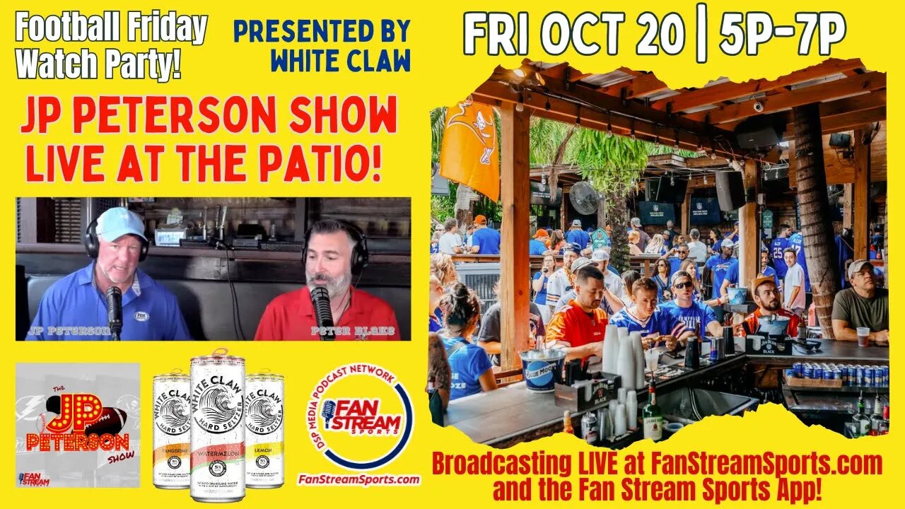 White Claw Presents the JP Peterson Show LIVE at The Patio 10/20: "Football Friday Watch Party!"