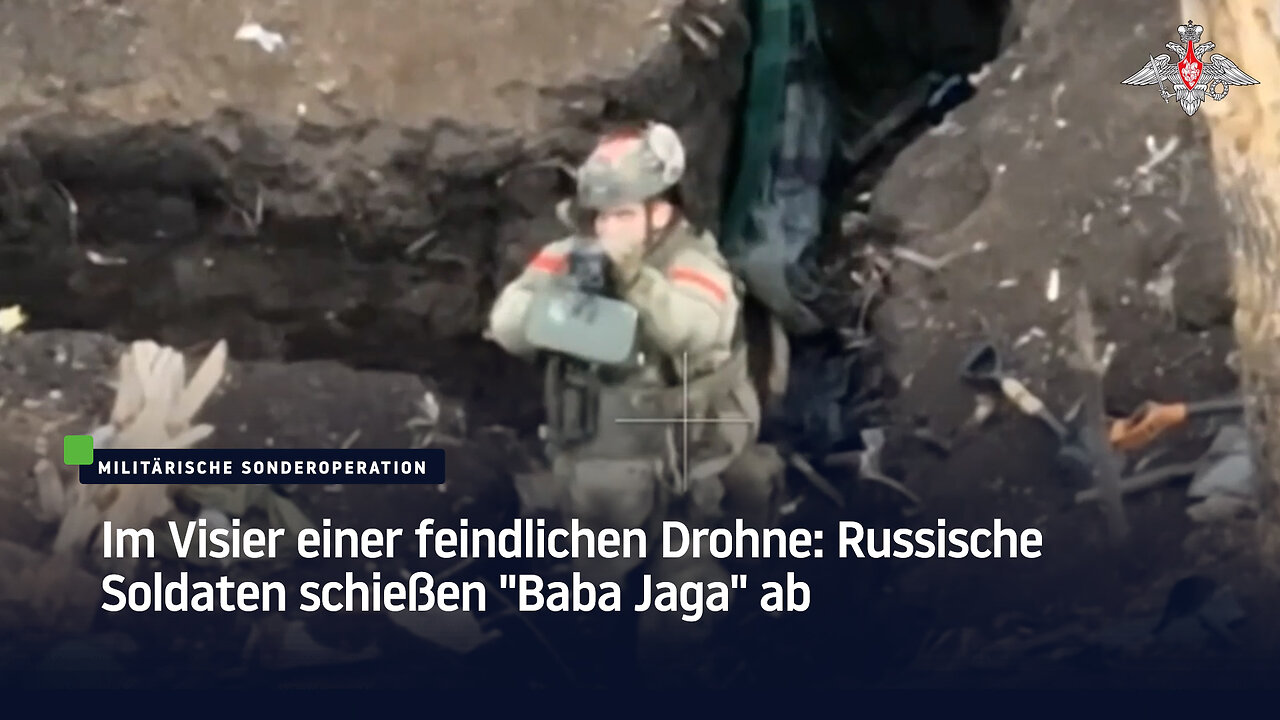 Im Visier einer feindlichen Drohne: Russische Soldaten schießen "Baba Jaga" ab