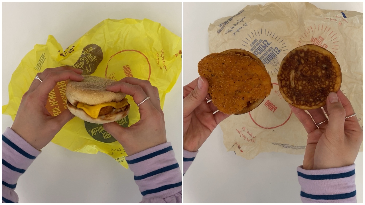 McDonald's sort deux sandwichs déjeuner au poulet pané aujourd'hui