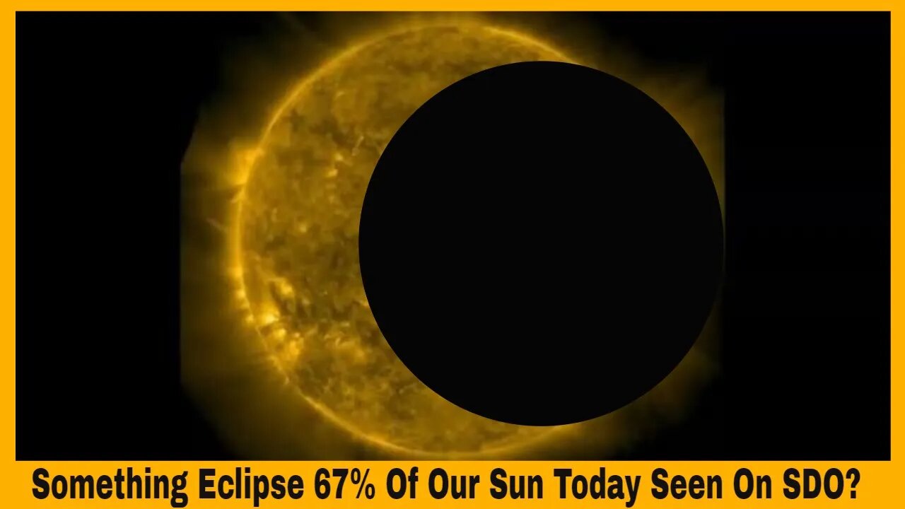 Something Eclipsed 67% Of Our Sun Today Seen On SDO?