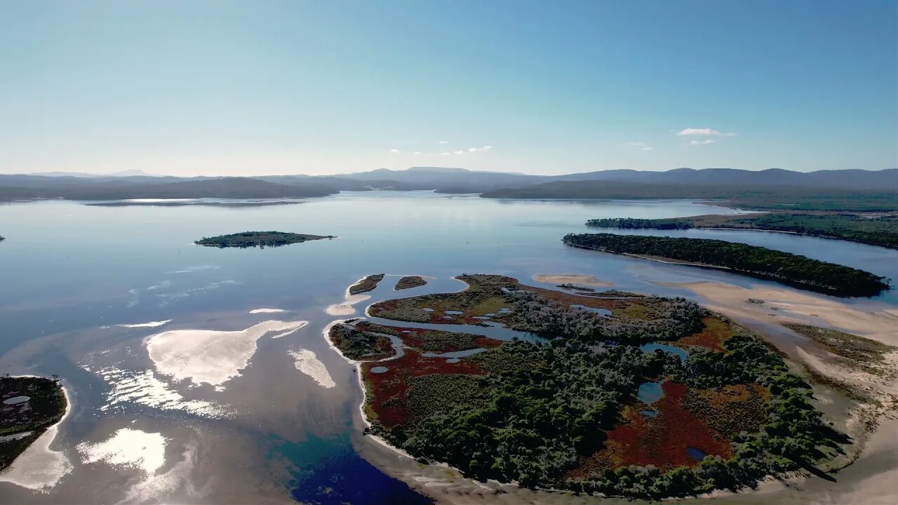 End of May 2021 Mallacoota Mouth Lake and Town drone video #2 1080P