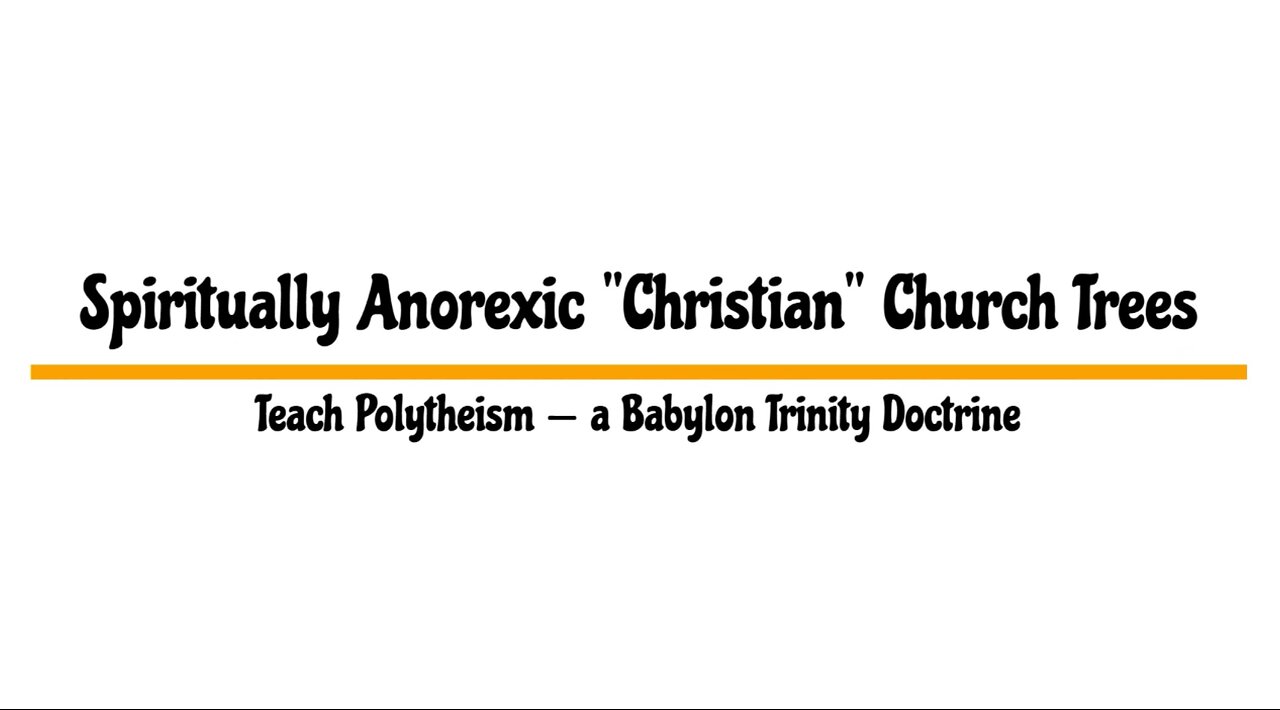 Spiritually Anorexic "Christian" Church Trees Teach Polytheism — a Babylon Trinity Doctrine