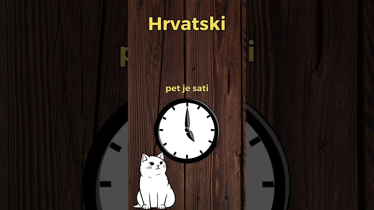 It's five o'clock. Learn Croatian the Easy Way! #shorts #learn #croatian #time