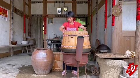 Ancestral instruments for 50 years, ancient method of brewing rice wine!!11