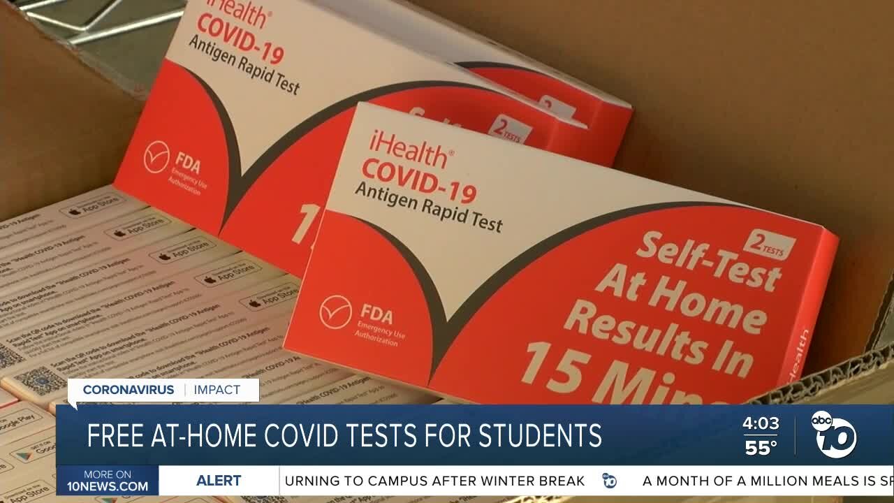 SDUSD students getting free At-home COVID-19 tests