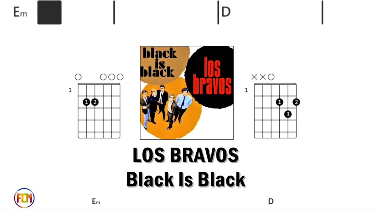 LOS BRAVOS Black Is Black - Guitar Chords & Lyrics HD