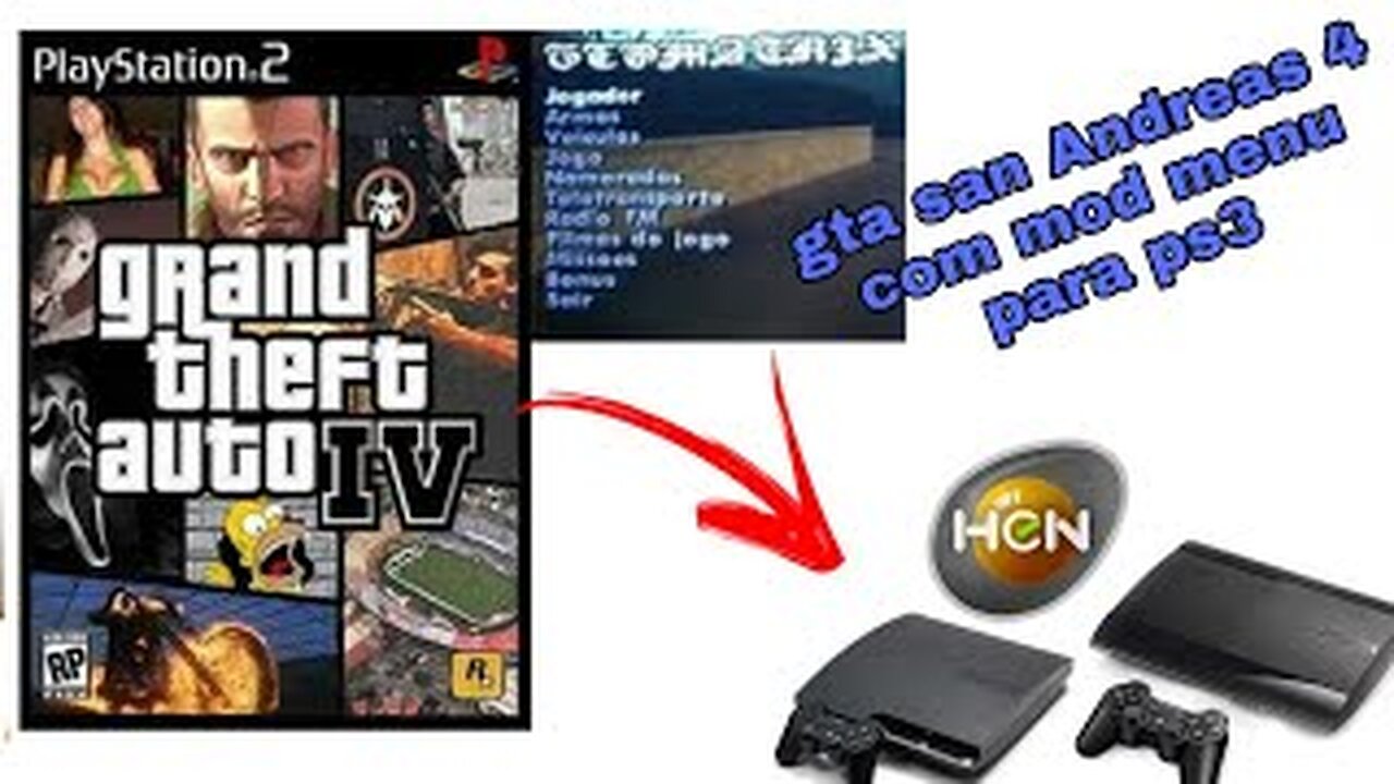 gta san Andreas IV De ps2 Com Mode menu para ps3 HEN