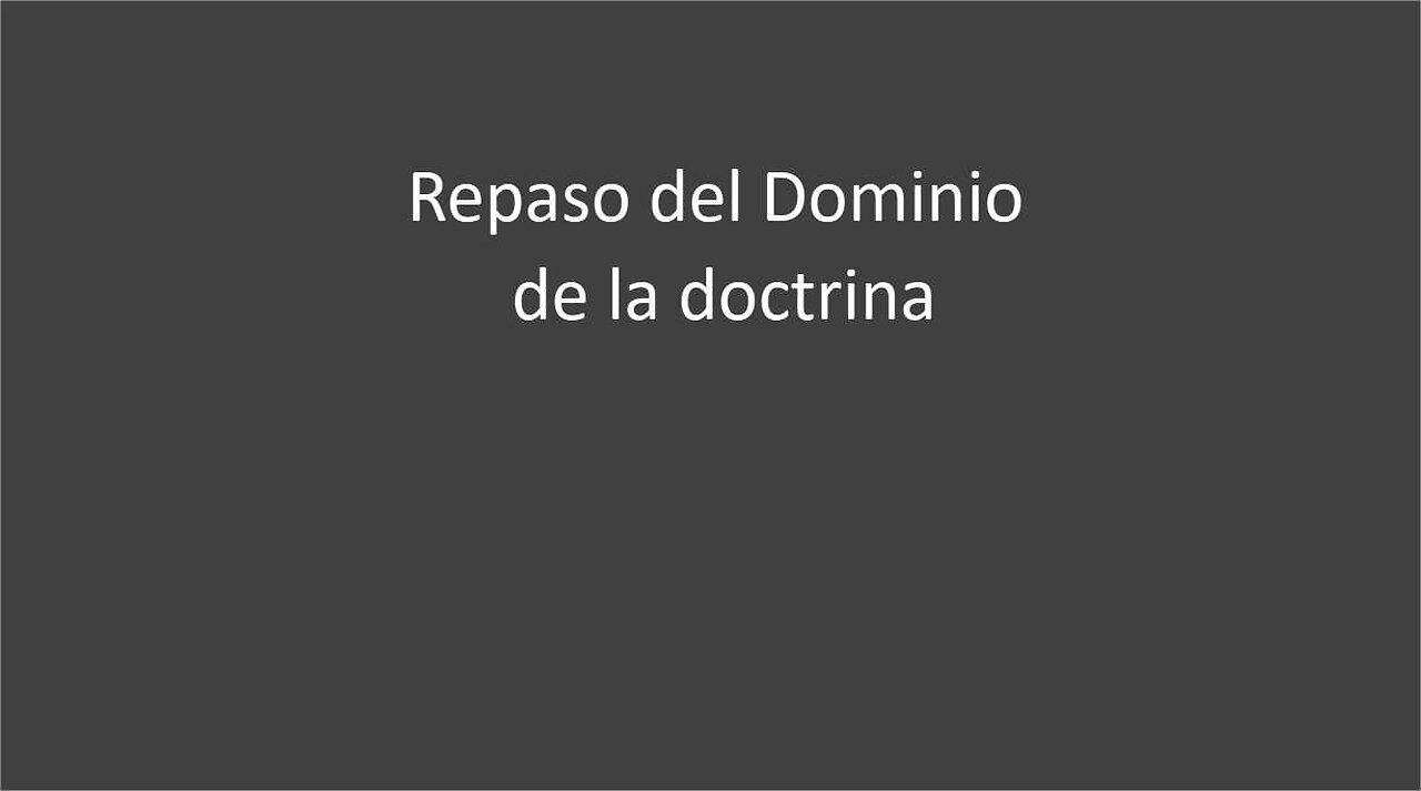 Dominio de doctrina