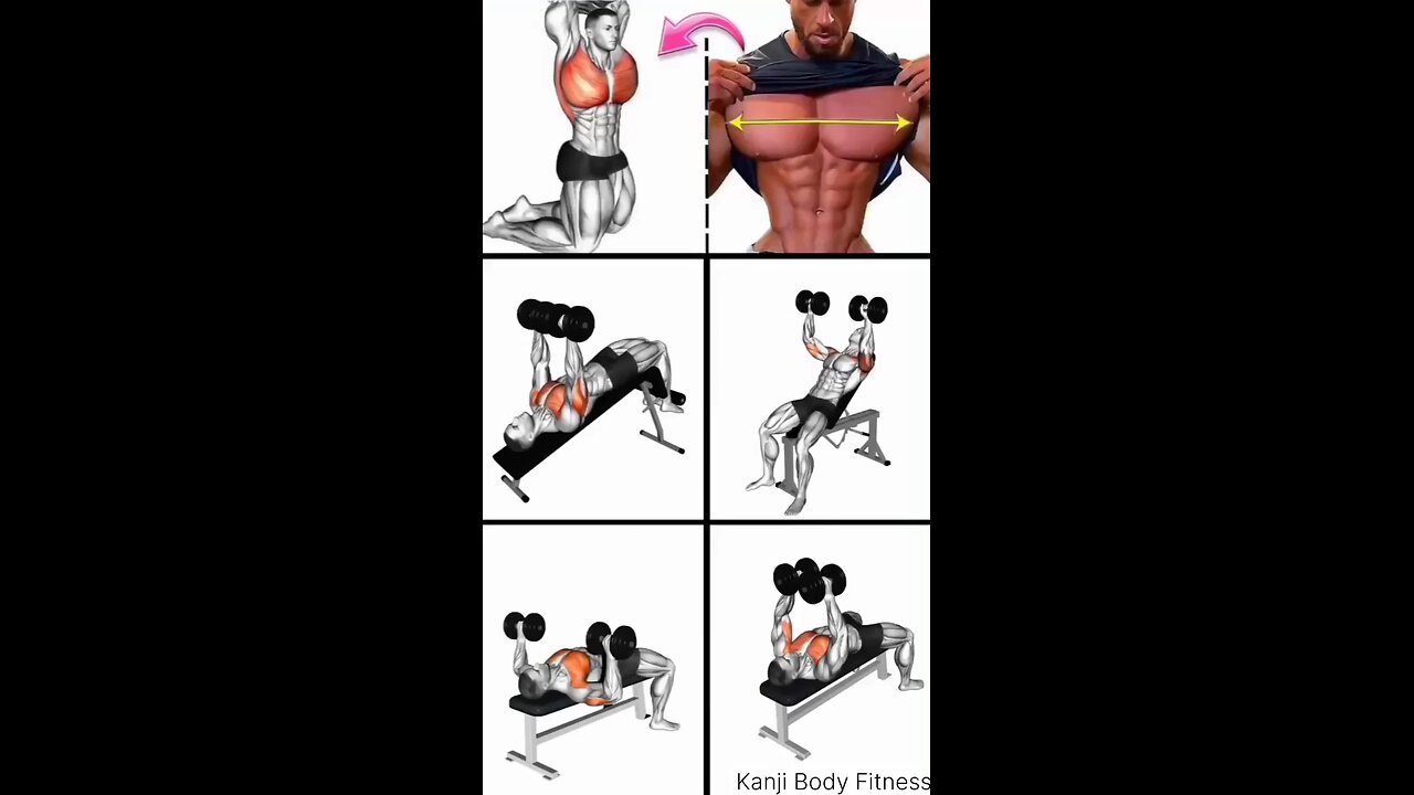 6 best exercises for chest at gym . follow me for daily video . plz like and follow