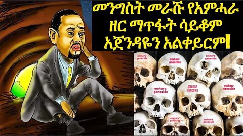 መንግስት መራሹ የአምሓራ ዘር ማጥፋት ሳይቆም አጀንዳዬን አልቀይርም!