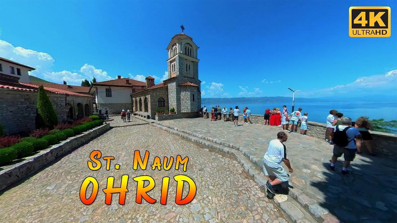 WALK TOUR around Monastery "Saint Naum" OHRID, Macedonia【4K】Insta360 One X2