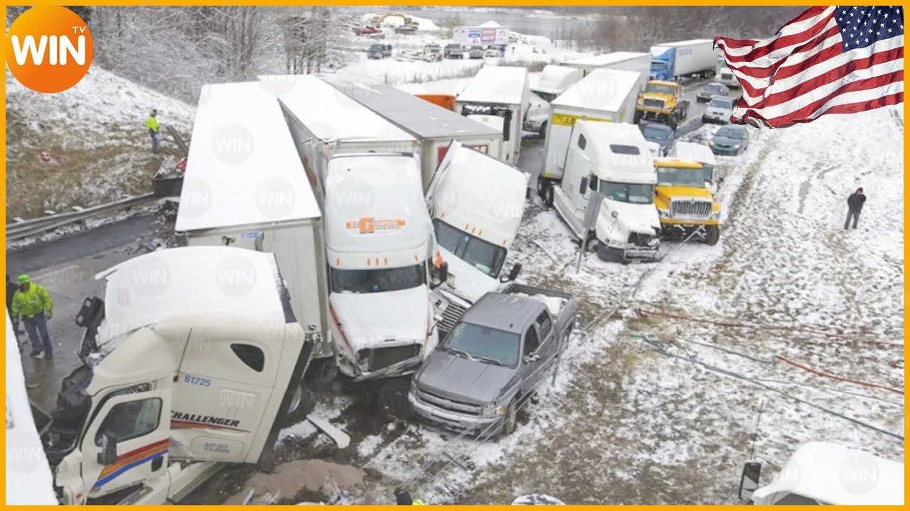 7 minutes ago in CHICAGO! God is angry, Massive SNOW STORM Bury Roads and Cities in USA