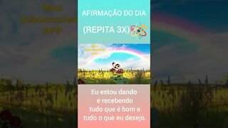 AFIRMAÇÃO DO DIA - EU RECEBO O QUE O MELHOR DO UNIVERSO #afirmações #afirmaçãopositiva #leidaatração