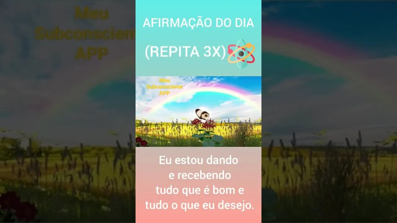 AFIRMAÇÃO DO DIA - EU RECEBO O QUE O MELHOR DO UNIVERSO #afirmações #afirmaçãopositiva #leidaatração