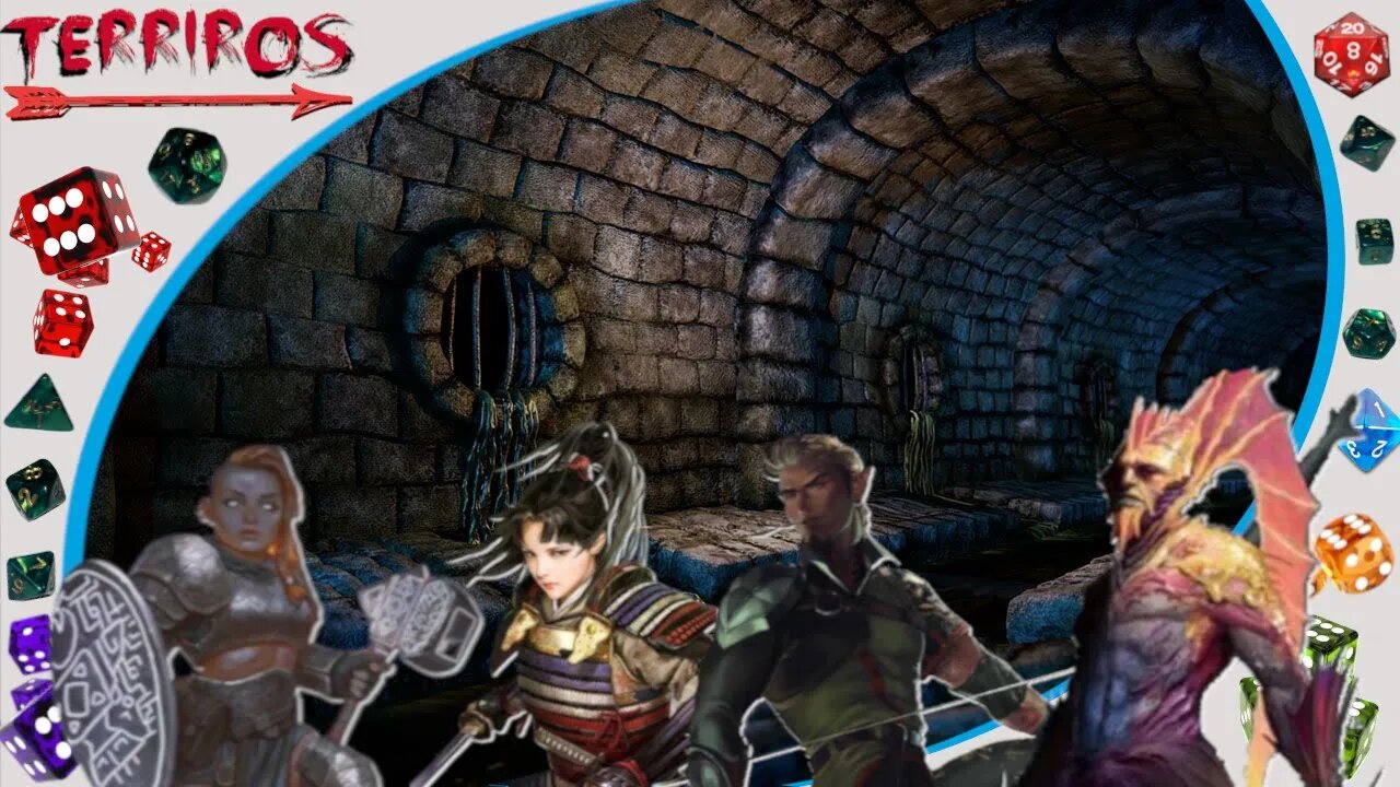 Terriros: A Aventura Começa, Explorando os Esgotos em Busca do Ladrão! - Campanha de RPG | 1º Ep