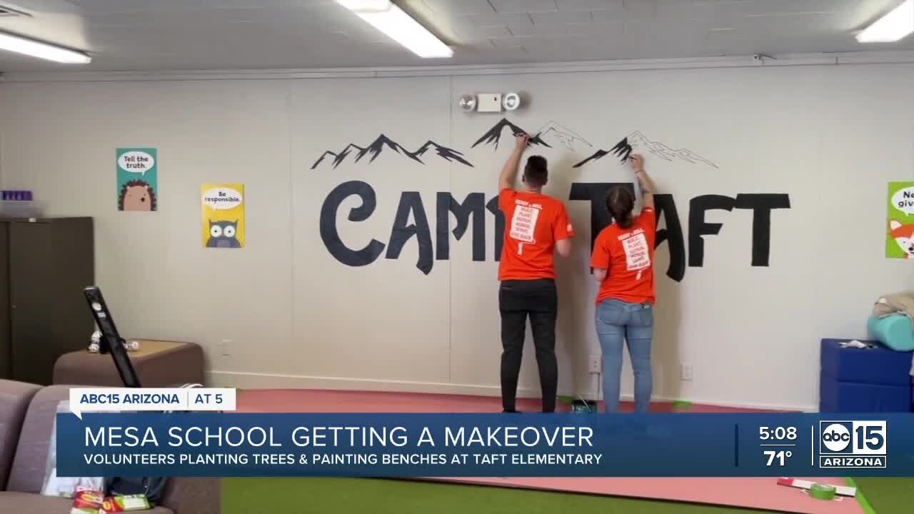 Volunteers help Mesa school get a free makeover