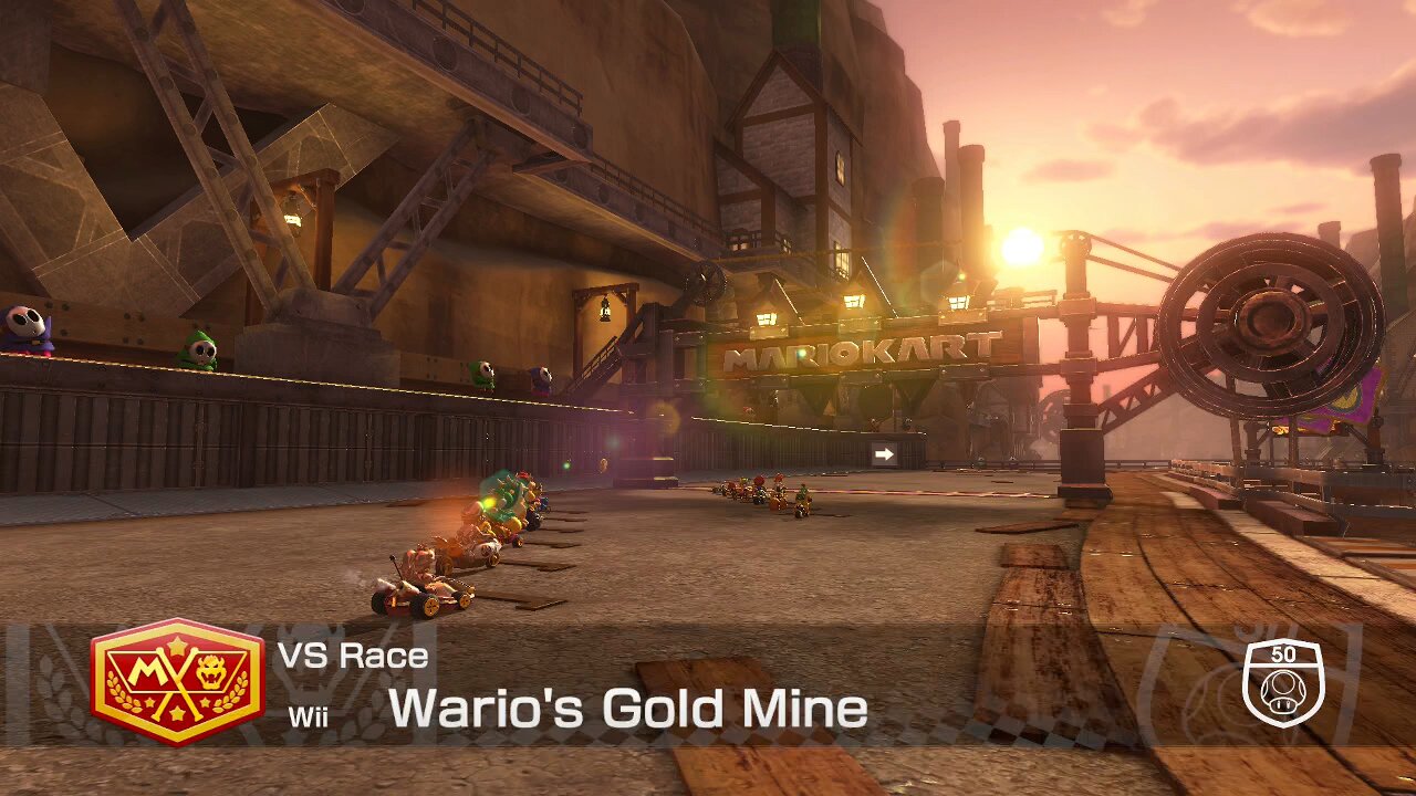 Mario Kart 8 Deluxe - 50cc (Hard CPU) - (Wii) Wario's Gold Mine