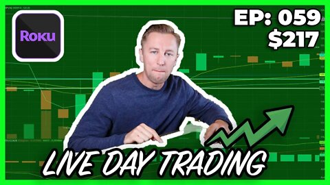 Live Day Trading $ROKU on Webull Desktop Software (2 Trades, 1 Ticker, Good Profits) | EP 059