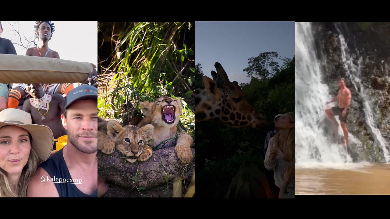 Chris Hemsworth And Elsa Pataky s Family Exploring Wild Life Safari | Savanna On Africa