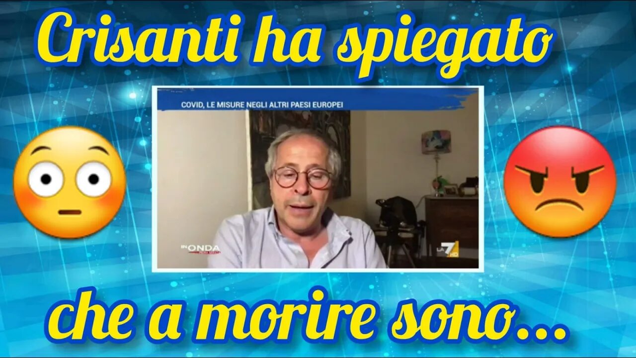 Sentite cos'ha dichiarato Crisanti in tv!