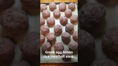 Greek meatball soup with egg lemon sauce. Hearty meal easy to make!