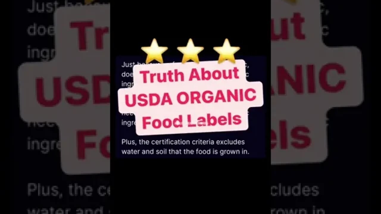 TRUTH About USDA Organic Food Labels! Subscribe to PPNutra