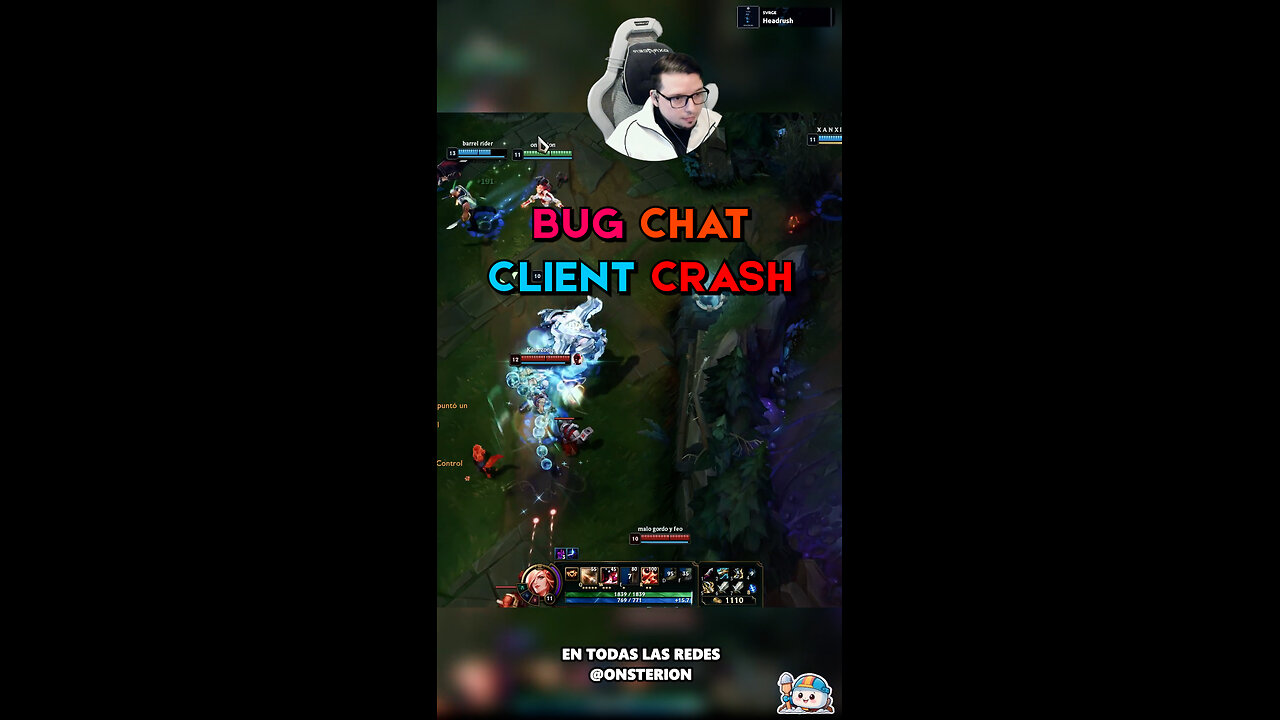 Bug chat Client Crash | League of Legends | v14.13: #leagueoflegends #lol #onsterion