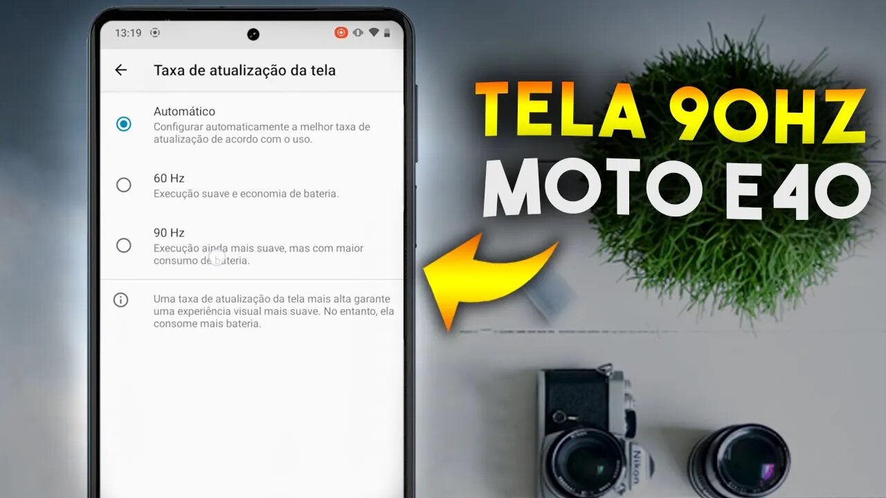 Como ATIVAR TELA DE 90Hz no Moto E40