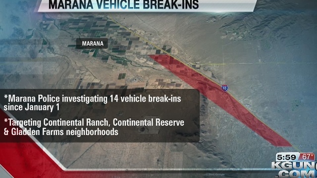 Marana neighborhoods seeing increase in vehicle break-ins