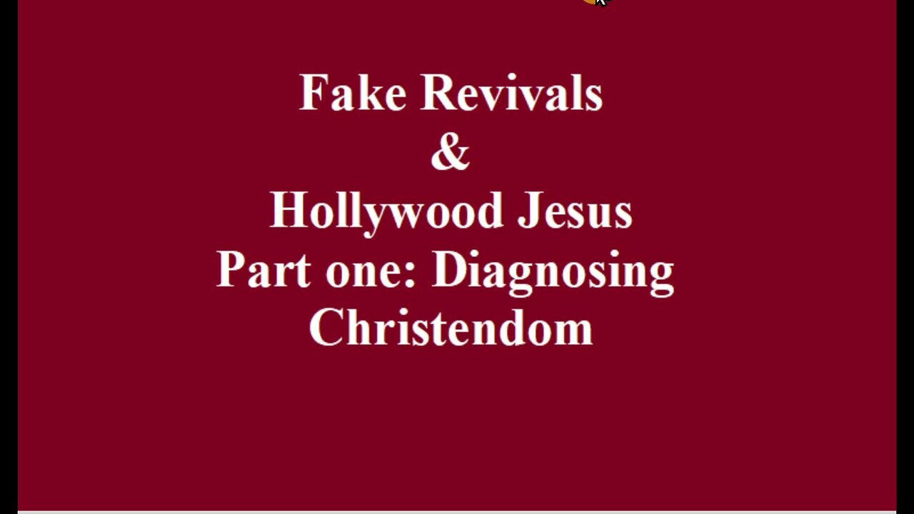 Diagnosing Christendom Part One