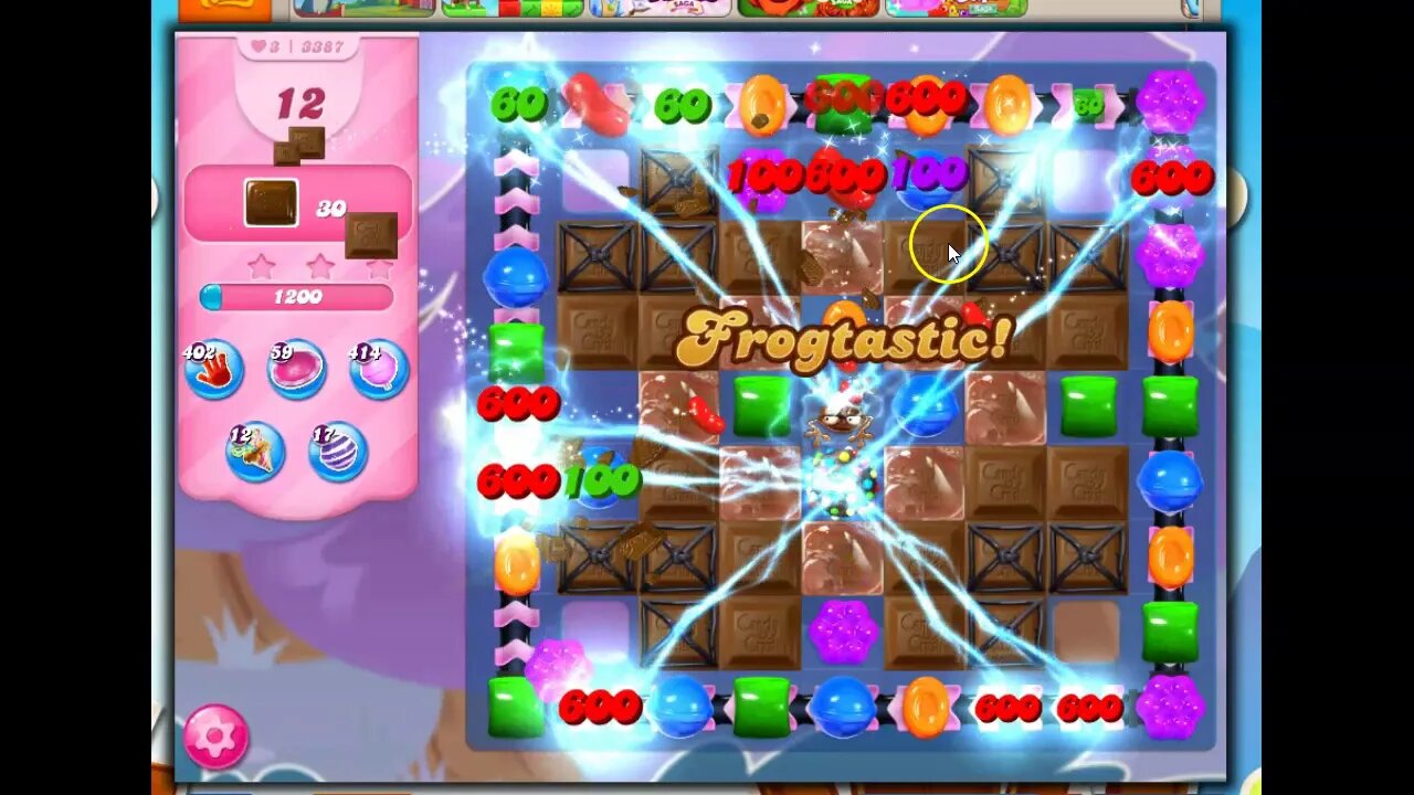 Candy Crush Level 3387 Talkthrough, 12 Moves 0 Boosters