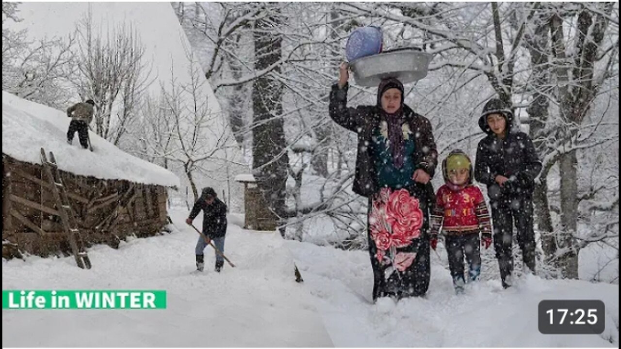 Life in winter at village of talash