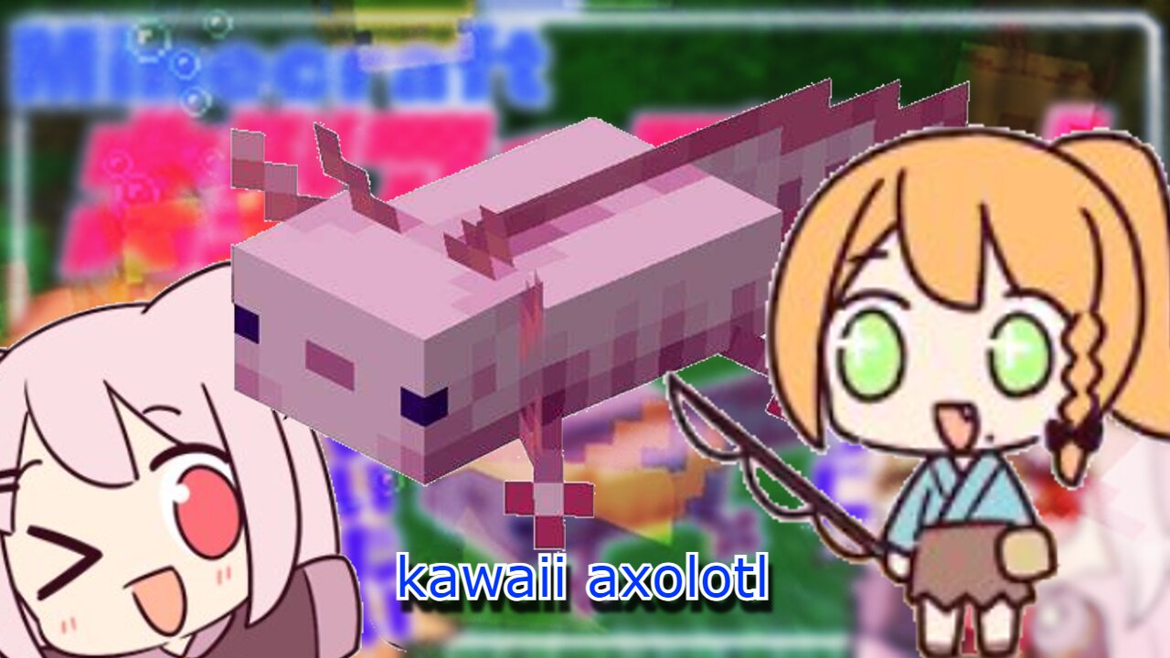 Vtuber Elena yunagi & Bell fawning over axolotl and mostly saying kawaii - I find it cute so clip