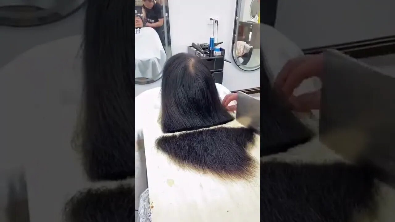 cortando cabelo com facão😱😱😱