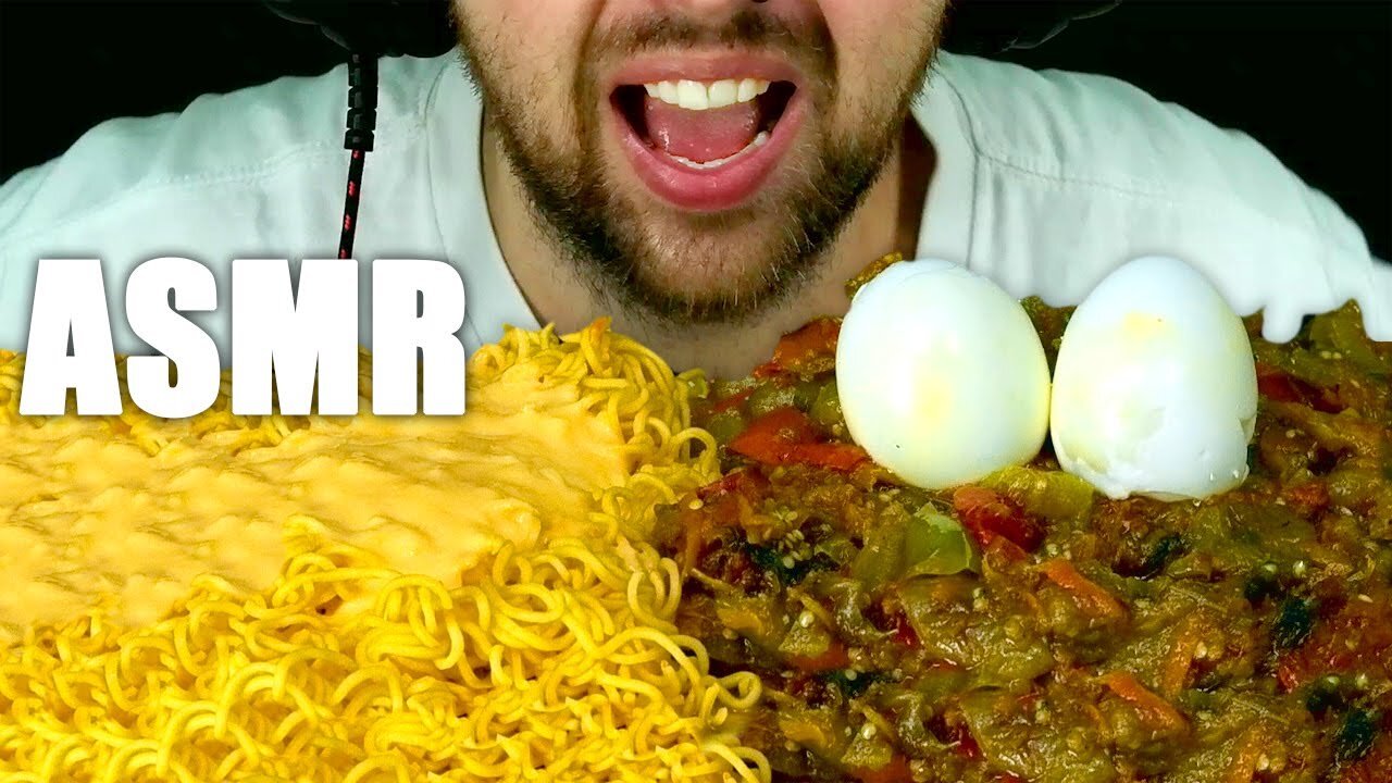 MINI ASMR MUKBANG | CARRIE NOODLES + RAGOUT + EGGS | EATING SOUND (NO TALKING) 🎧 BEST SOUND