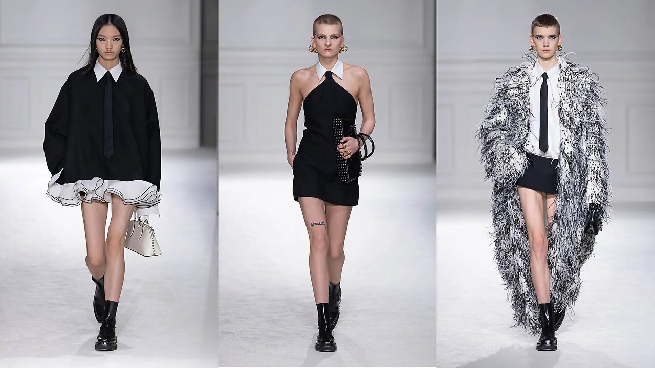 Valentino Fall Winter 2023 Fashion Show Black Tie