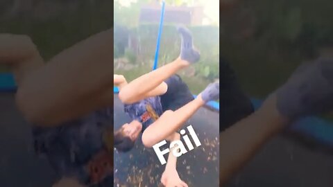 #backflip #fail on a #trampoline