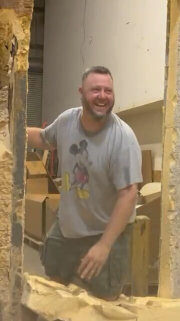 Crashing through a wall