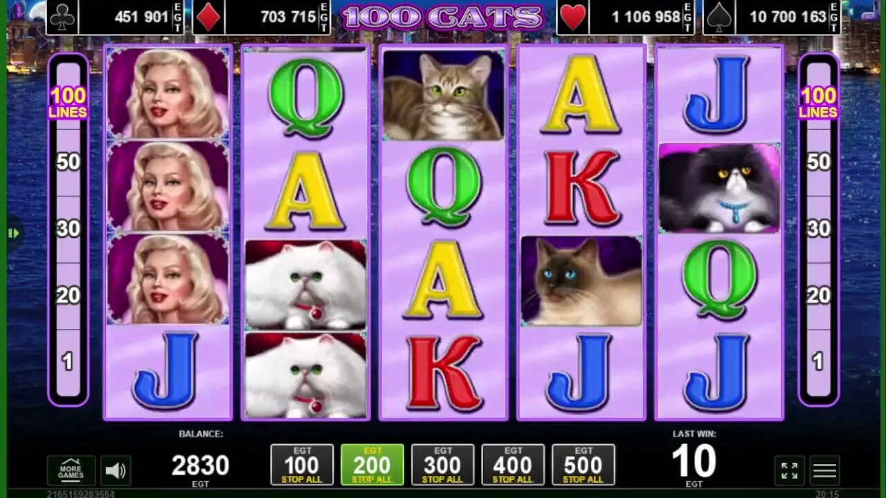100 Cats EGT
