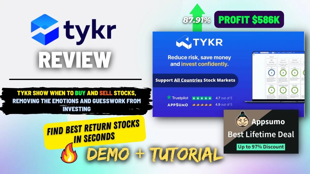 Tykr Review (Lifetime Deal) | Find High Return Stocks in Seconds with Tykr 📈 Even Beginners can Do!