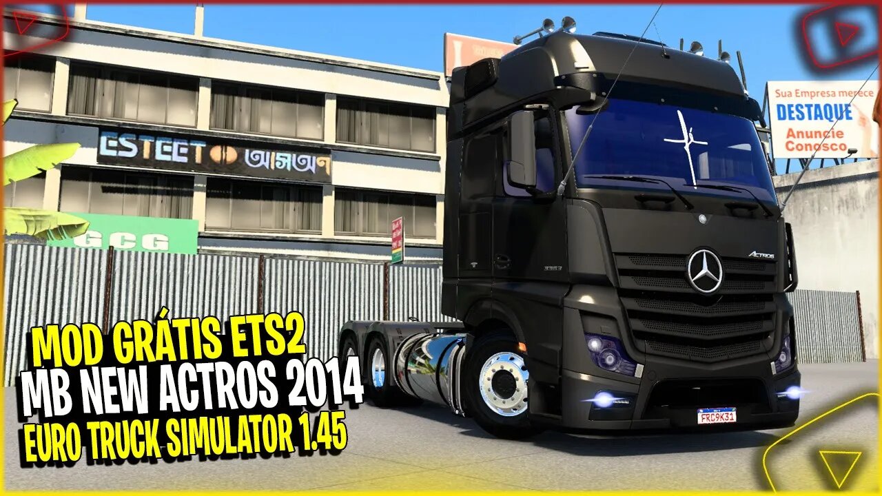 Mercedes New Actros 2014 para Euro Truck Simulator 2 versão 1.45