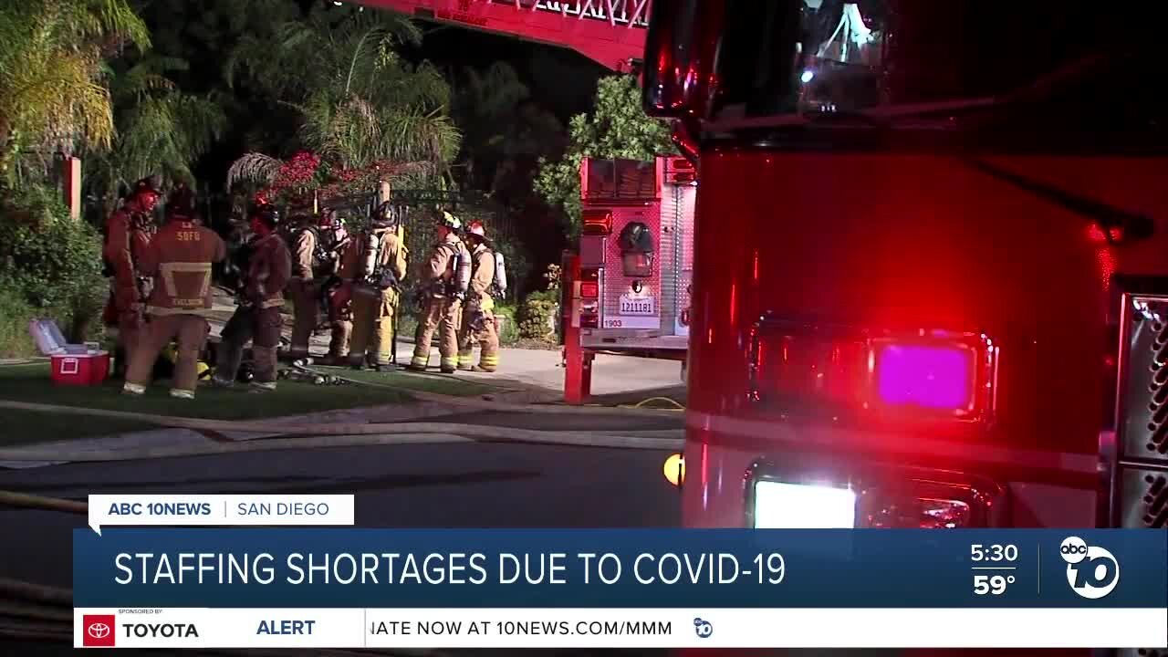 San Diego staffing shortages due to COVID-19