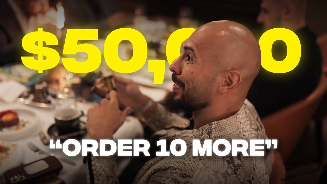 Andrew Tate Spends $50,000 On Night Out (EXCLUSIVE)