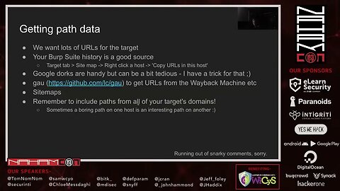 Who, What, Where, When, Wordlist by @TomNomNom NahamCon2020