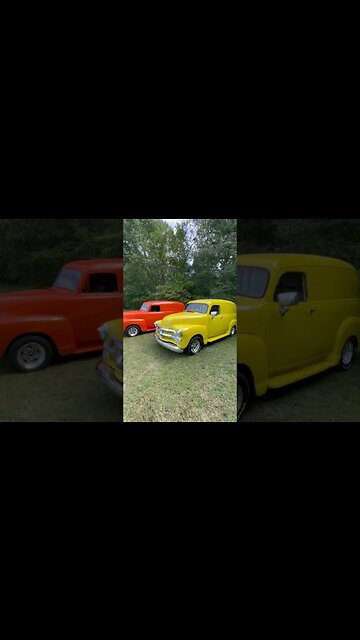 A Pair of Early ‘50s Chevy Panel Truck at the Paradise Drag Strip Show & Go