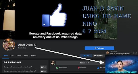 JUAN O SAVIN- USING HIS NAME on FACEBOOK- NINO 6 10 2024