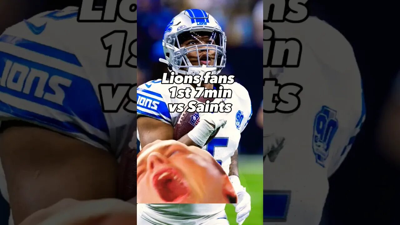 Detroit Lions fans 1st half vs. New Orleans Saints #funny #nfl #shorts