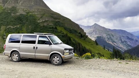 Overlanding Cinnamon Pass in my Astro Camper Van TRAILER #shorts #camping